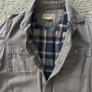 Duluth Trading Co Men's Taupe Shirt Jacket